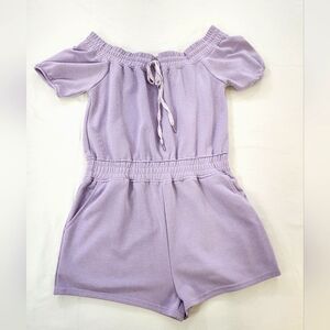 Better Be Lavender Off-Shoulder Women's Romper Shirts Size Large